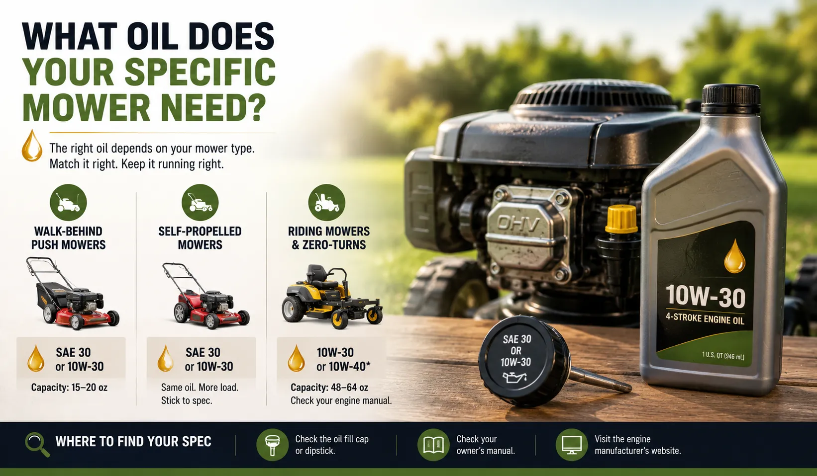 What Oil Does Your Specific Mower Need