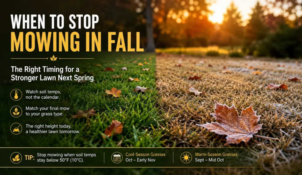 When to Stop Mowing in Fall