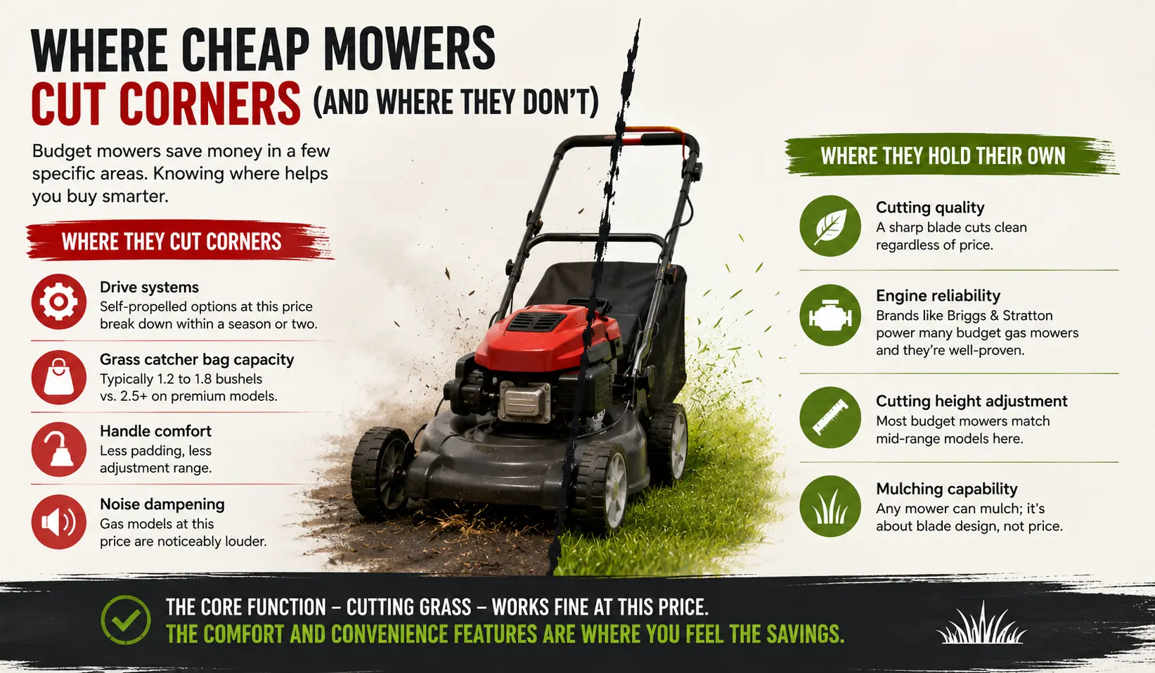 Where Cheap Mowers Cut Corners