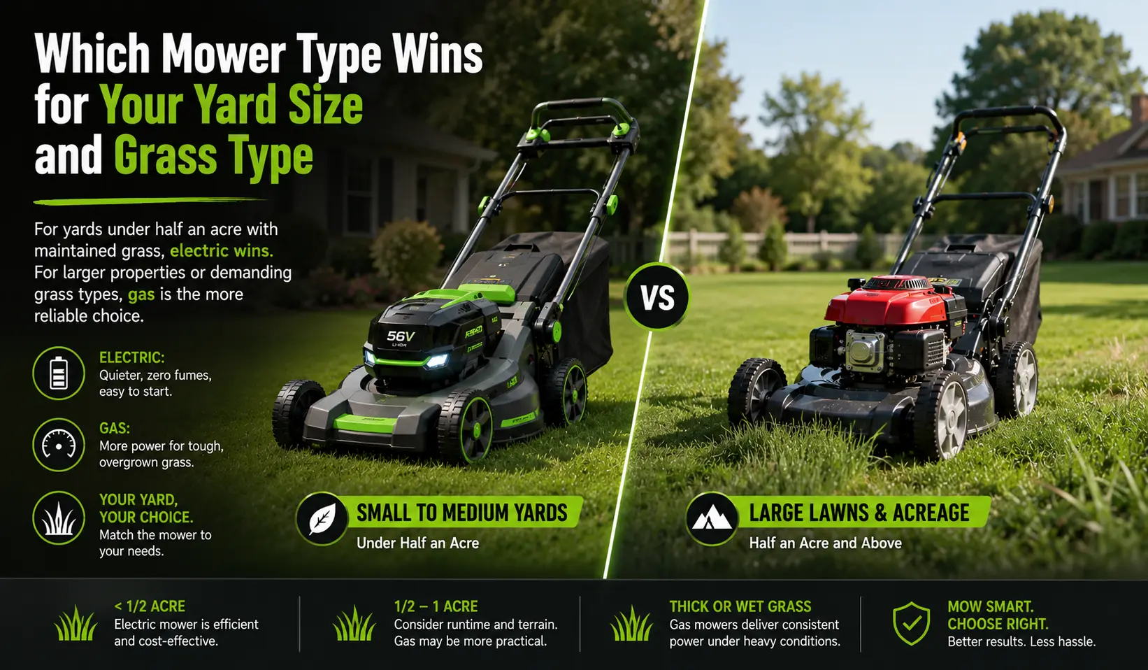 Which Mower Type Wins for Your Yard Size and Grass Type