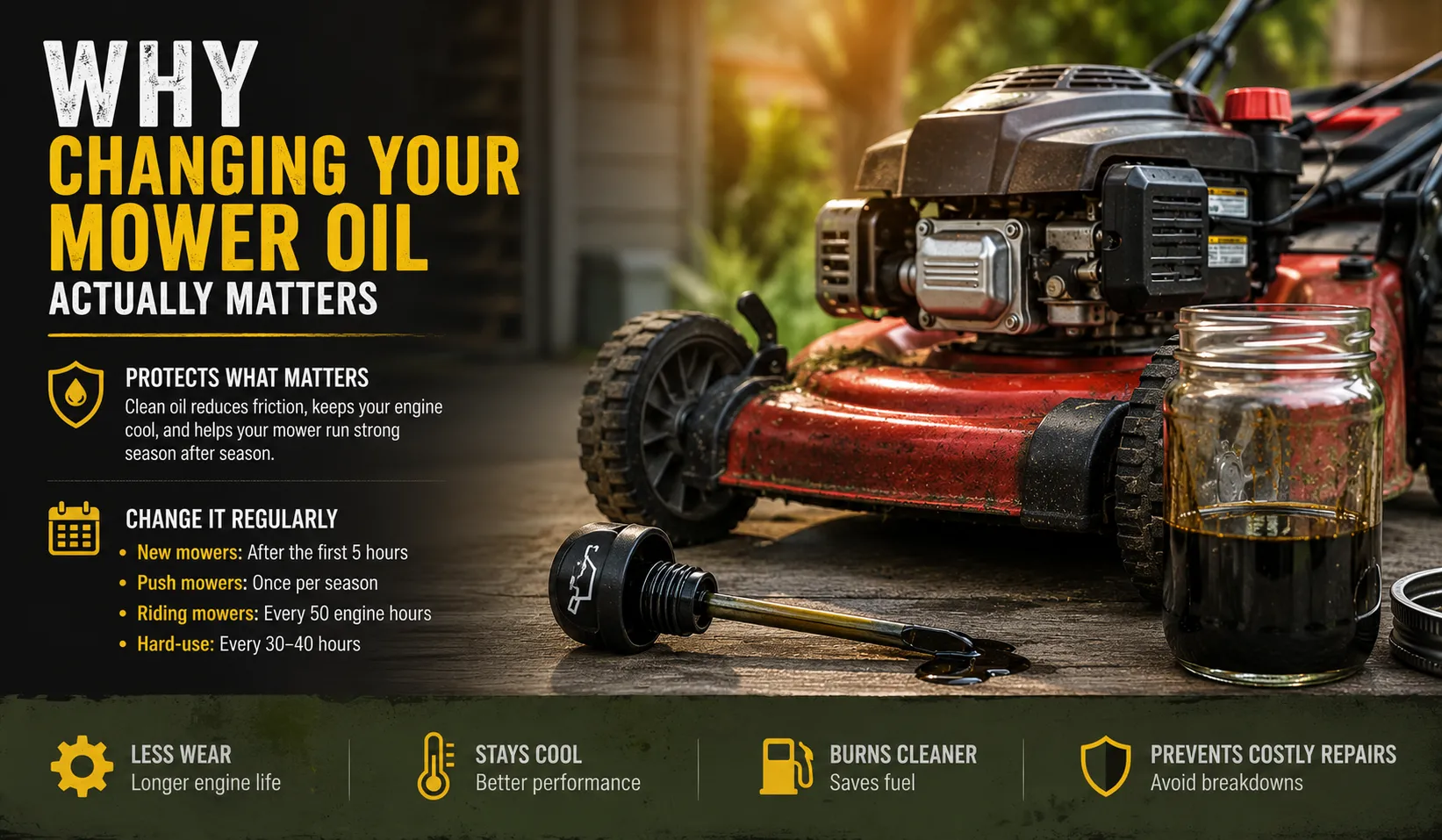 Why Changing Your Mower Oil Actually Matters