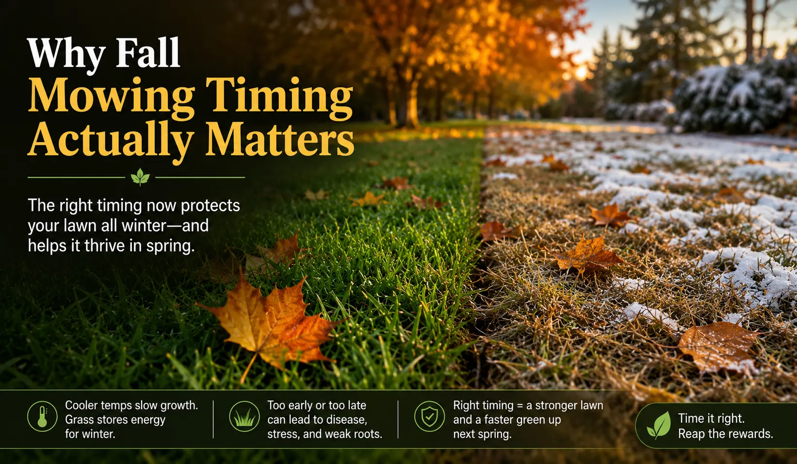 Why Fall Mowing Timing Actually Matters