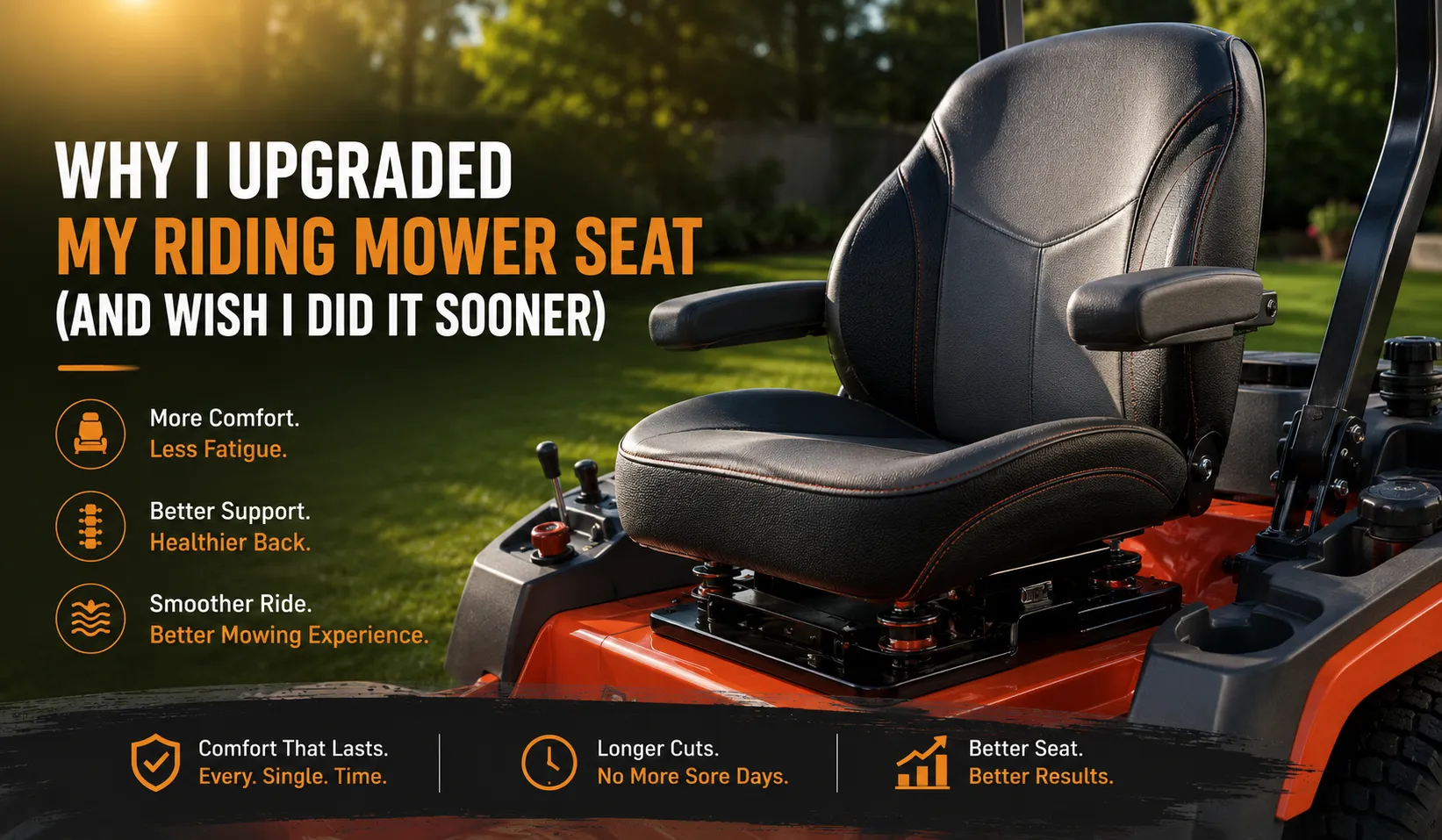Why I Upgraded My Riding Mower Seat