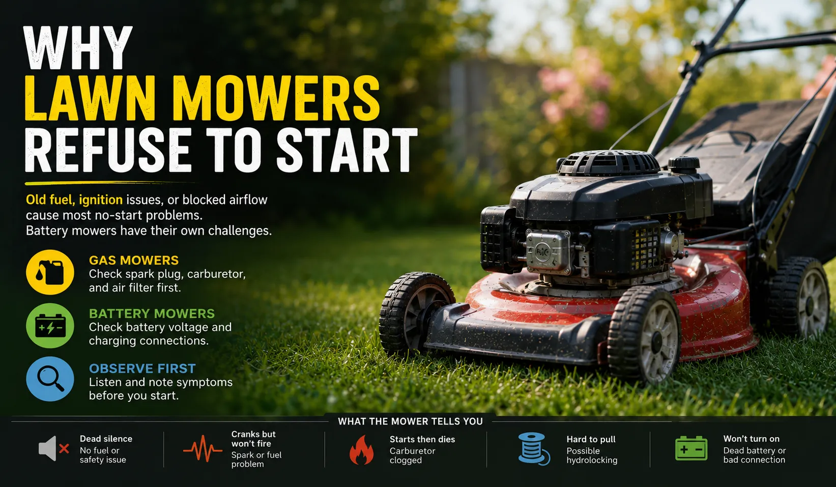 Why Lawn Mowers Refuse to Start