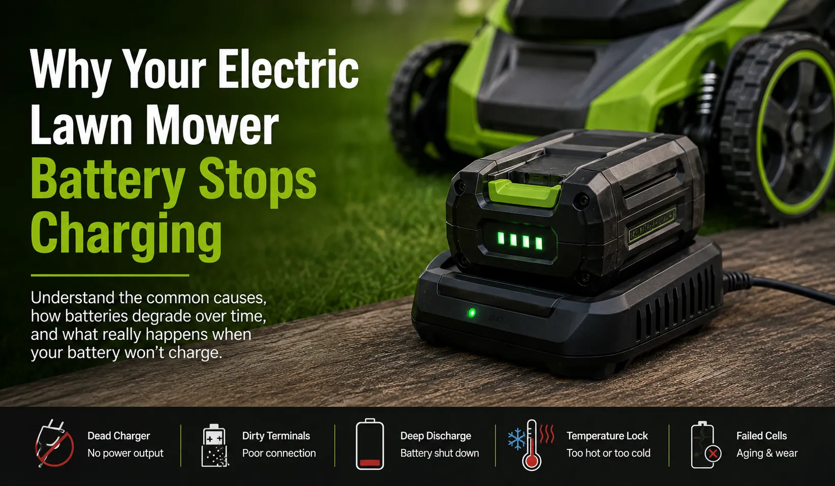 Why Your Electric Lawn Mower Battery Stops Charging