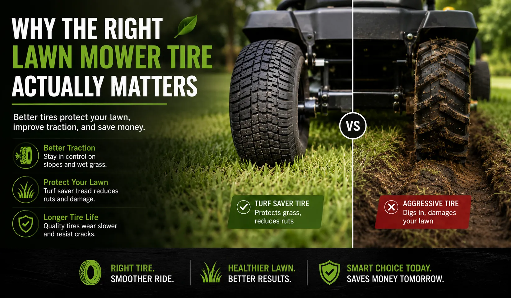 Why the Right Lawn Mower Tire Actually Matters