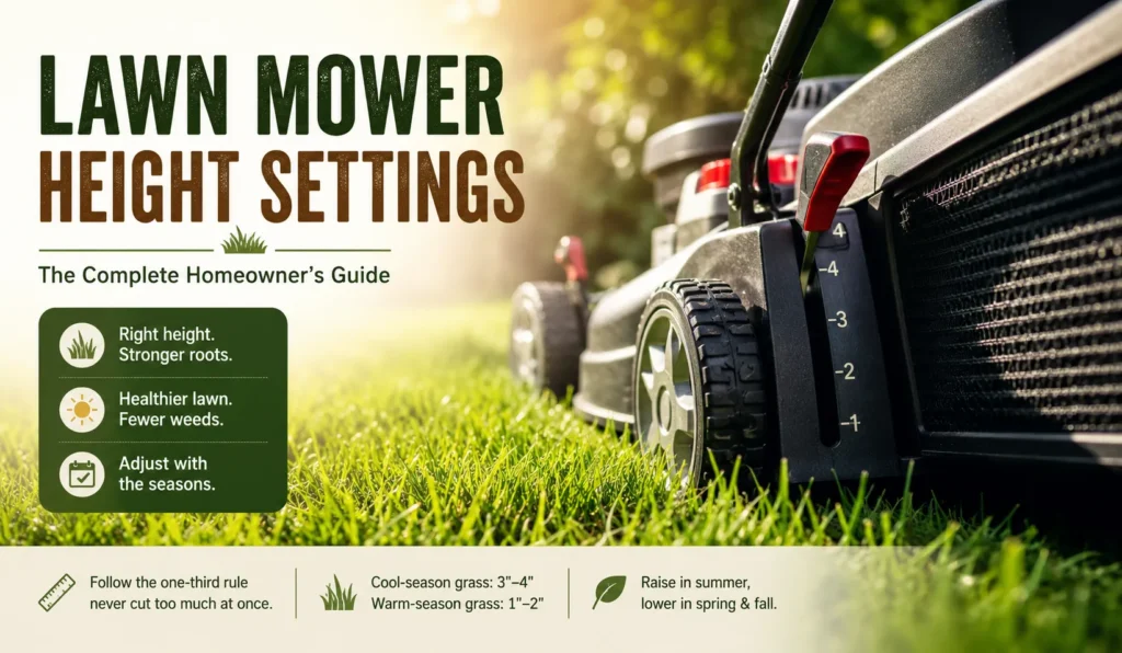 lawn mower height settings explained