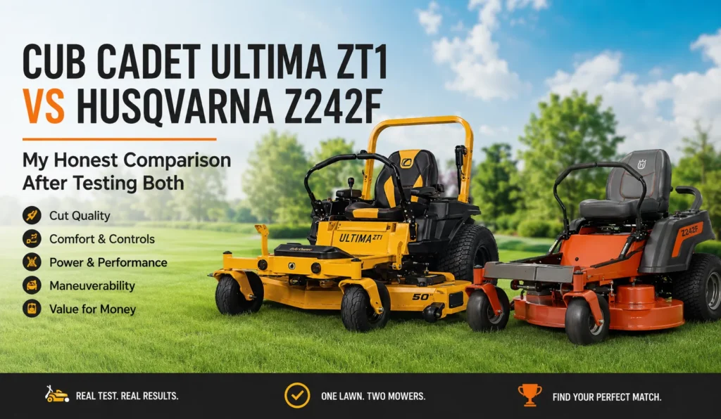 Cub Cadet ULTIMA ZT1 vs Husqvarna Z242F My Smart Pick 1 Cub Cadet ULTIMA ZT1 vs Husqvarna Z242F My Smart Pick