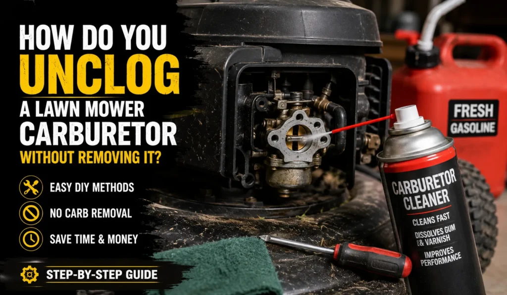 How Do You Unclog a Lawn Mower Carburetor Without Removing It 1 How Do You Unclog a Lawn Mower Carburetor Without Removing It