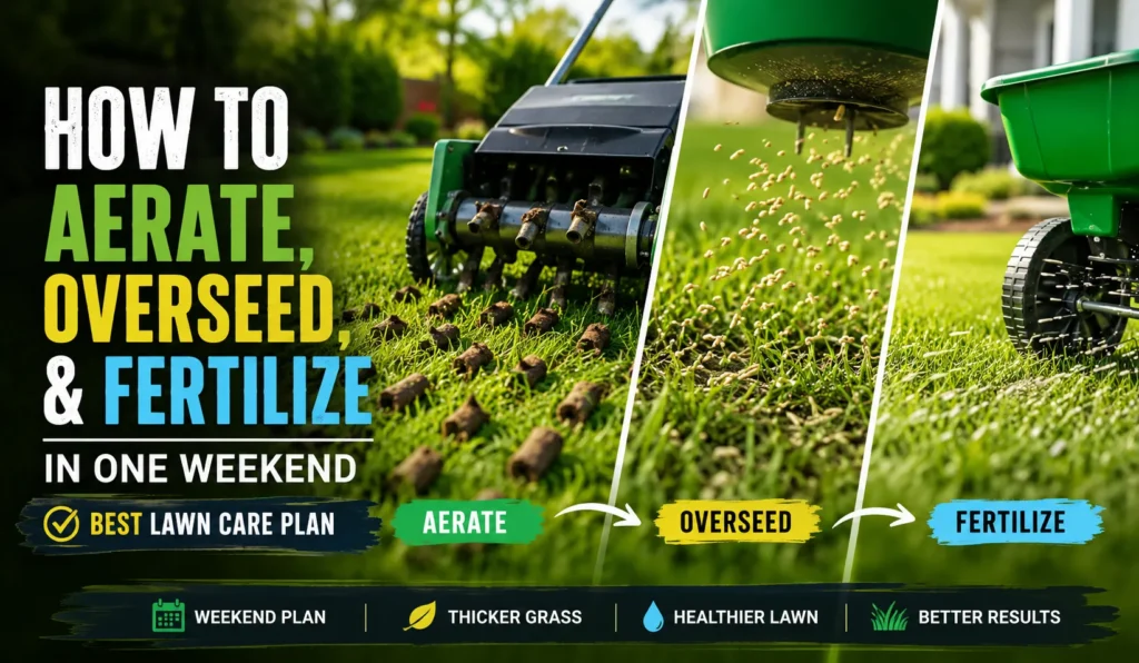 How to Aerate Overseed and Fertilize in One Weekend