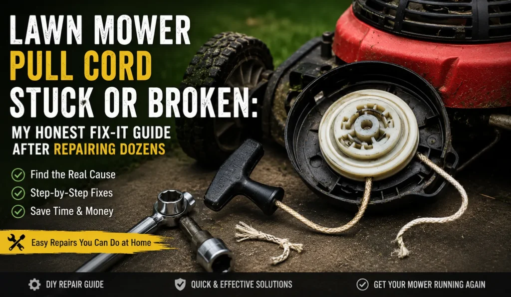 Lawn Mower Pull Cord Stuck or Broken