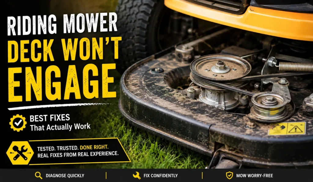 Riding Mower Deck Won't Engage My Proven Fixes 2 Riding Mower Deck Won't Engage